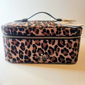 NWT Kate Spade Chelsea Spotted Leopard Travel Cosmetic/Toiletry Case